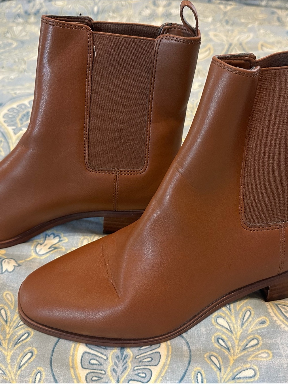 J. Crew Women's Cognac Brown Chelsea Ankle Boots